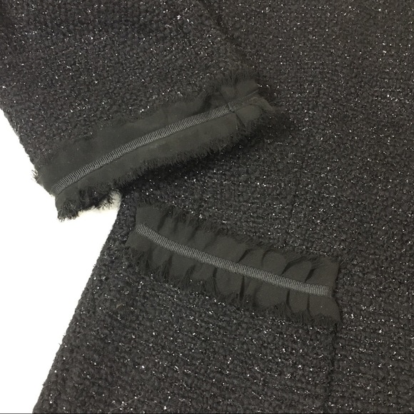 Talbots Black Sparkle Boucle Blazer Jacket 4 - Picture 5 of 7
